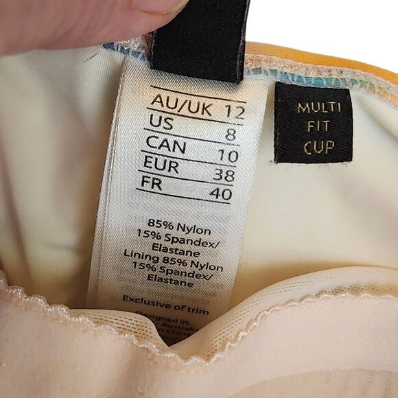 Niptuck Multifit Cup Multicolored One Piece Ruched Sides Sz 8 - Picture 5 of 11